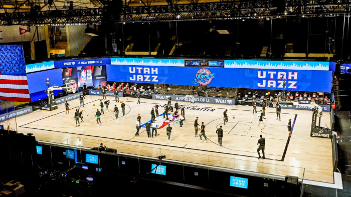 The Jazz used their time in Orlando to experiment with a more open offense, but their stay ended after a first-round loss to Denver.undefined